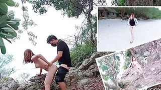 Asian having sex on an island with a stranger